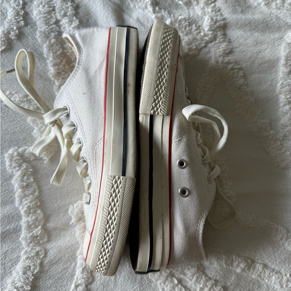 Converse White Sneakers with Red Accents - Picture 9 of 12